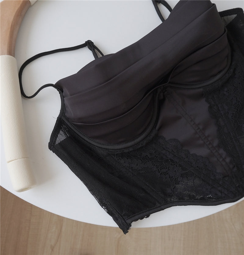 Vasiliki Baby Doll Corset Top in Black