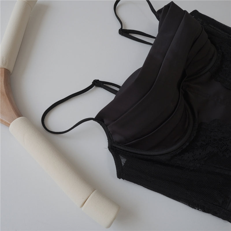 Vasiliki Baby Doll Corset Top in Black