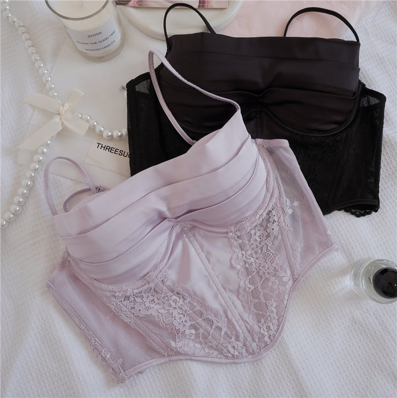 Vasiliki Baby Doll Corset Top in Black