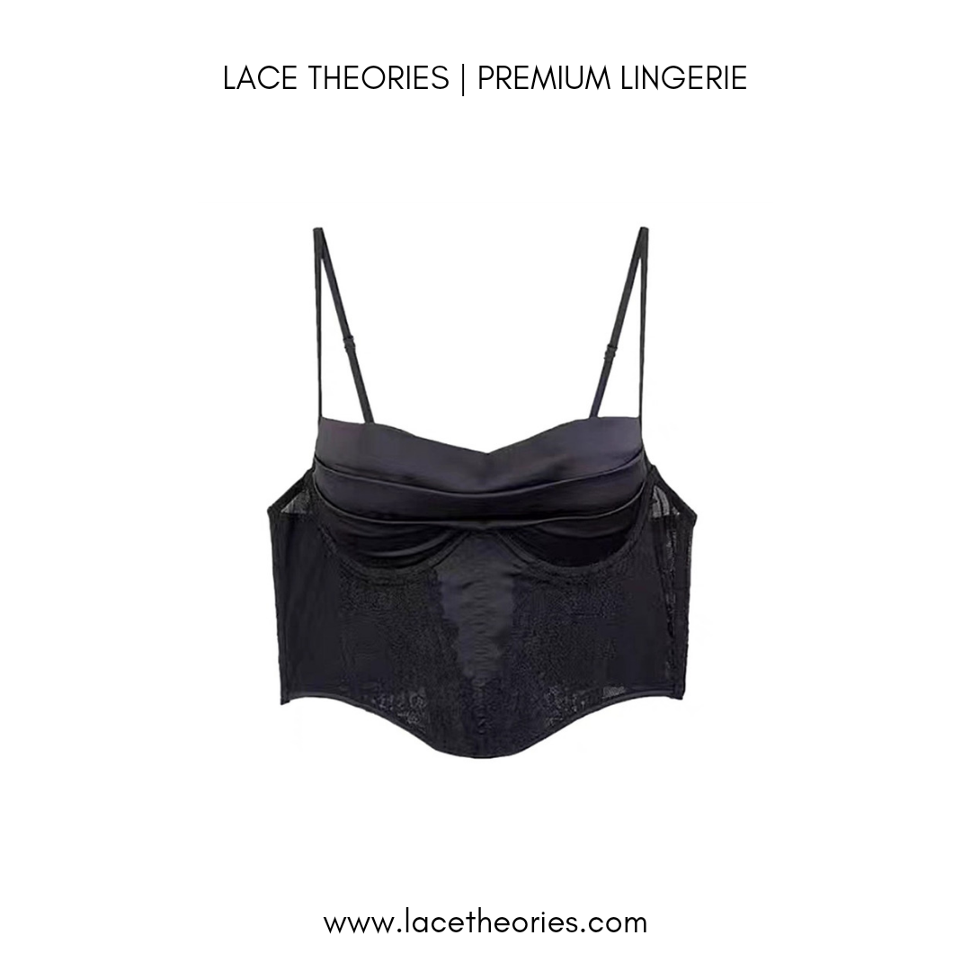 Vasiliki Baby Doll Corset Top in Black