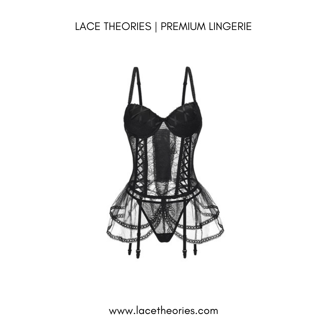 Antheia Premium Lingerie Set In Black