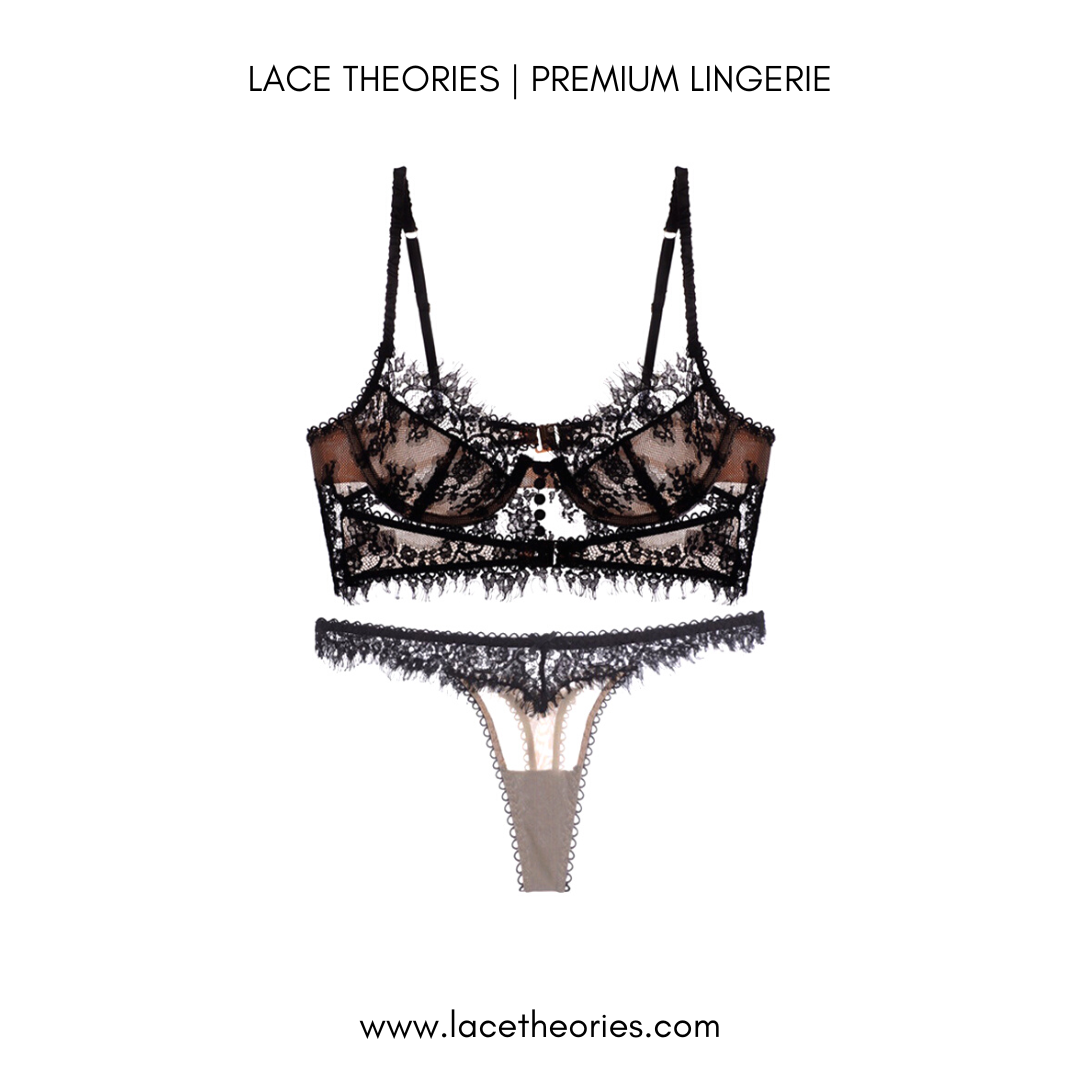 Aella Premium Lingerie Set In Black