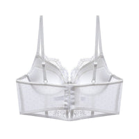 Allie Lace Up Corset Set (White) - Lace Theories