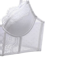 Allie Lace Up Corset Set (White) - Lace Theories