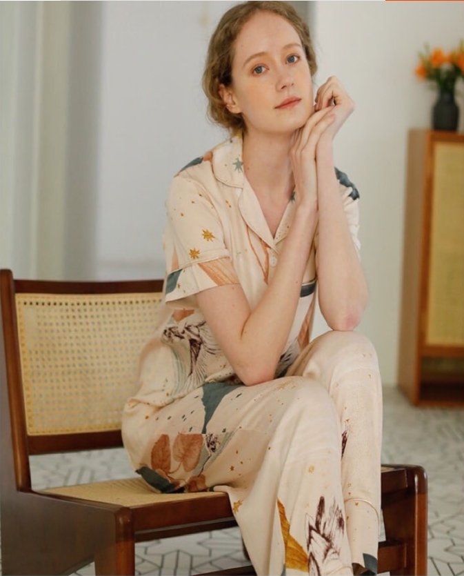 Calla Premium PJ Set (Long) - Lace Theories