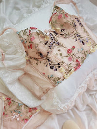 Hera Floral Embroidery Set (Campaigne pink) - Lace Theories