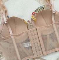 Hera Floral Embroidery Set (Campaigne pink) - Lace Theories