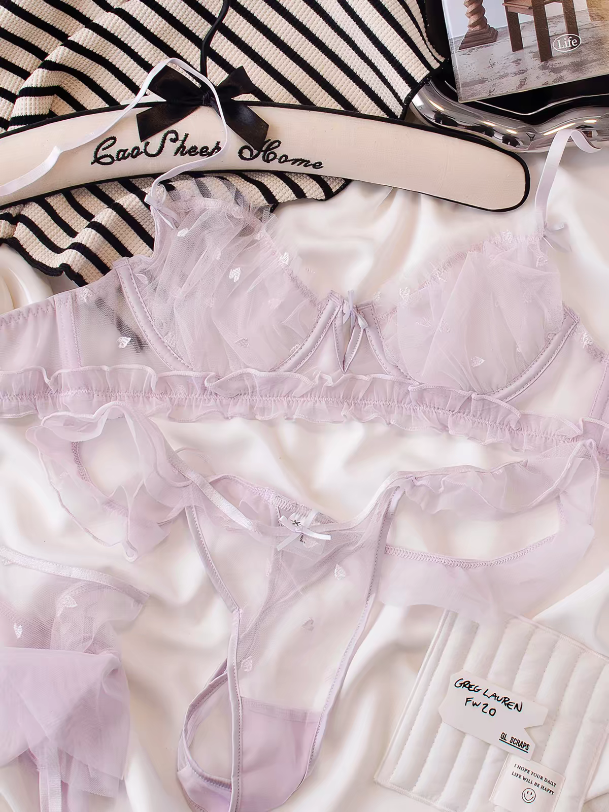 Cassie Sexy Bra Set In Lilac
