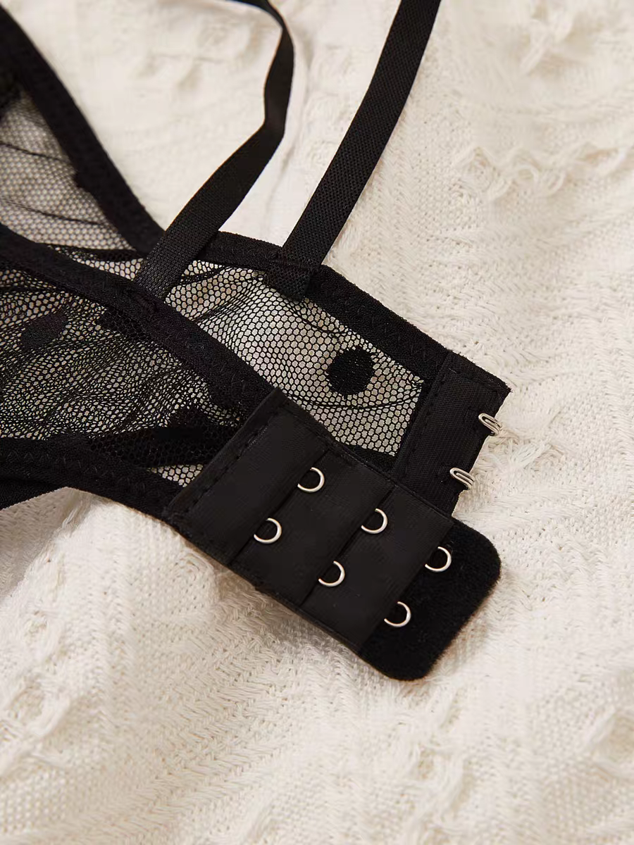 Irene Premium Lace Bodysuit In Black