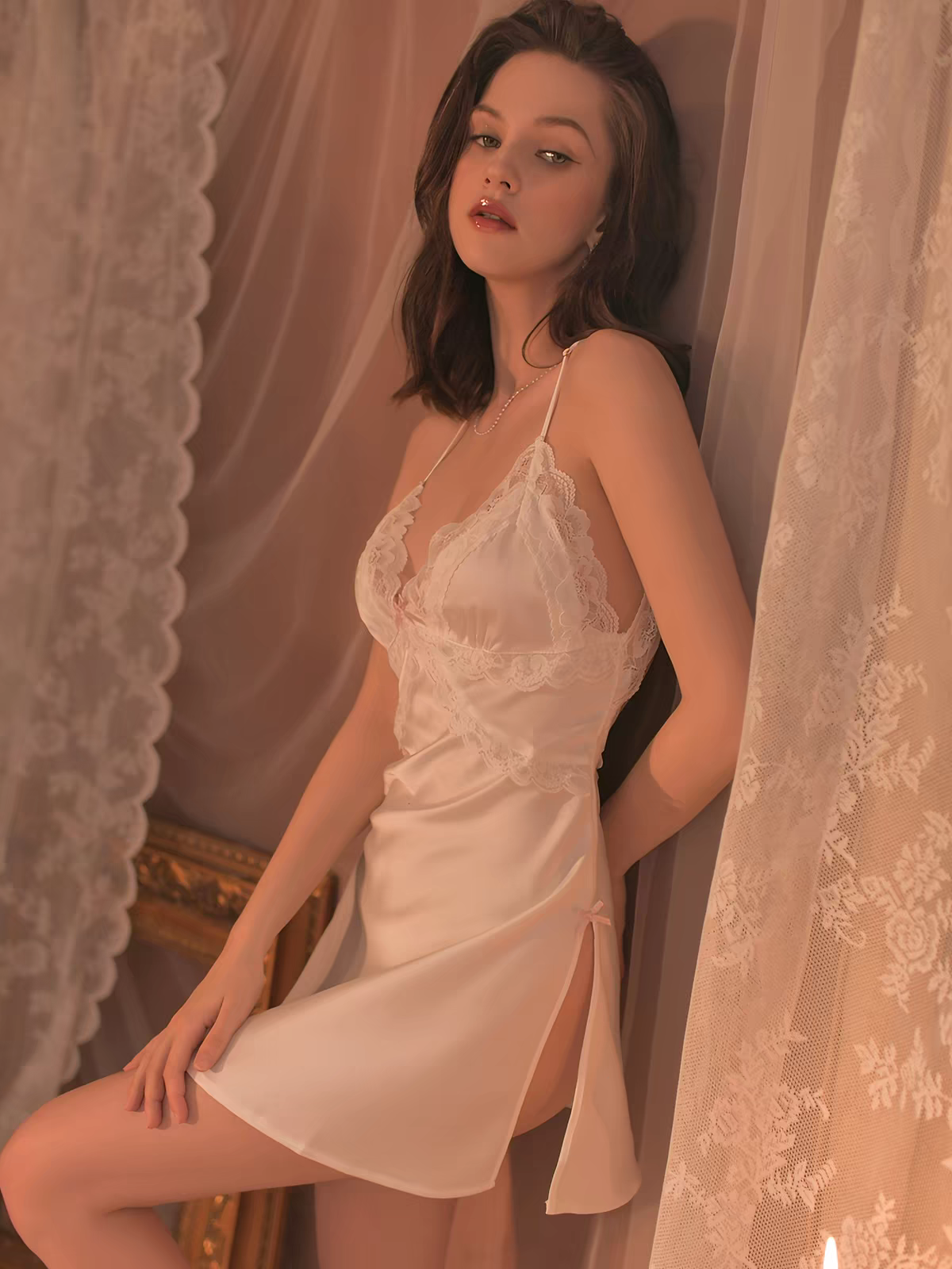 Katrina Baby Doll Lingerie in White