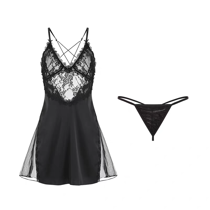 Merope Premium Nightwear in Black