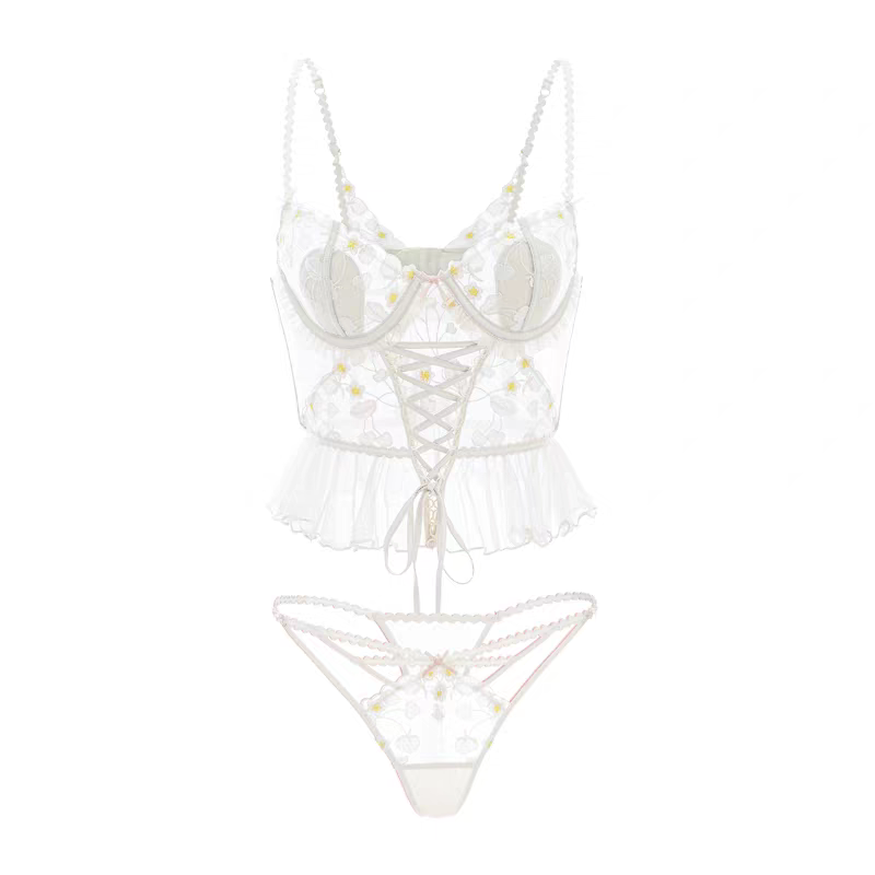 Elias Babydoll Corset In White
