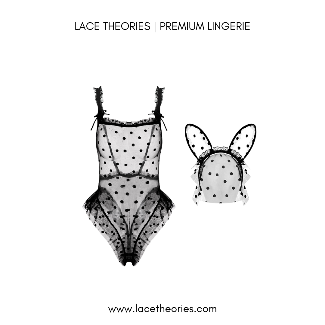 Irene Premium Lace Bodysuit In Black