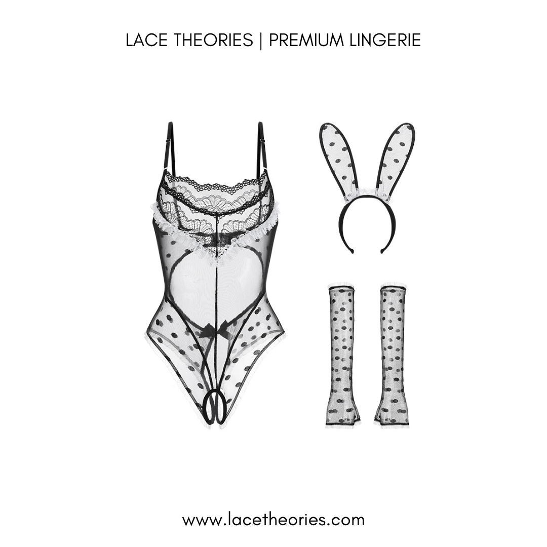 Daisy Bunny Bodysuit In Black