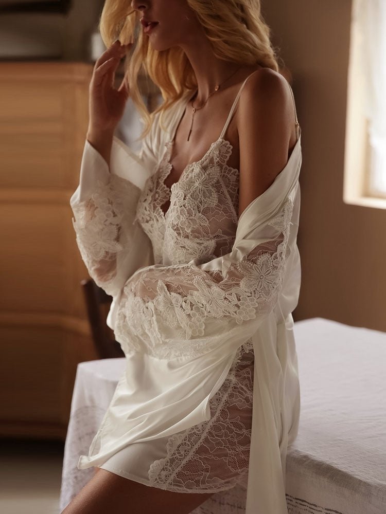 Ariadne Sleepwear (White) - Lace Theories