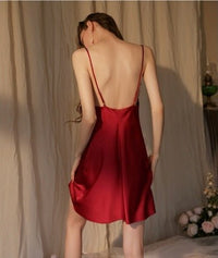 Ariana Satin Nightwear (Red) - Lace Theories