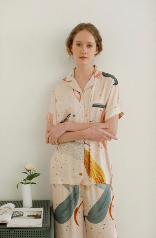 Calla Premium PJ Set (Long) - Lace Theories