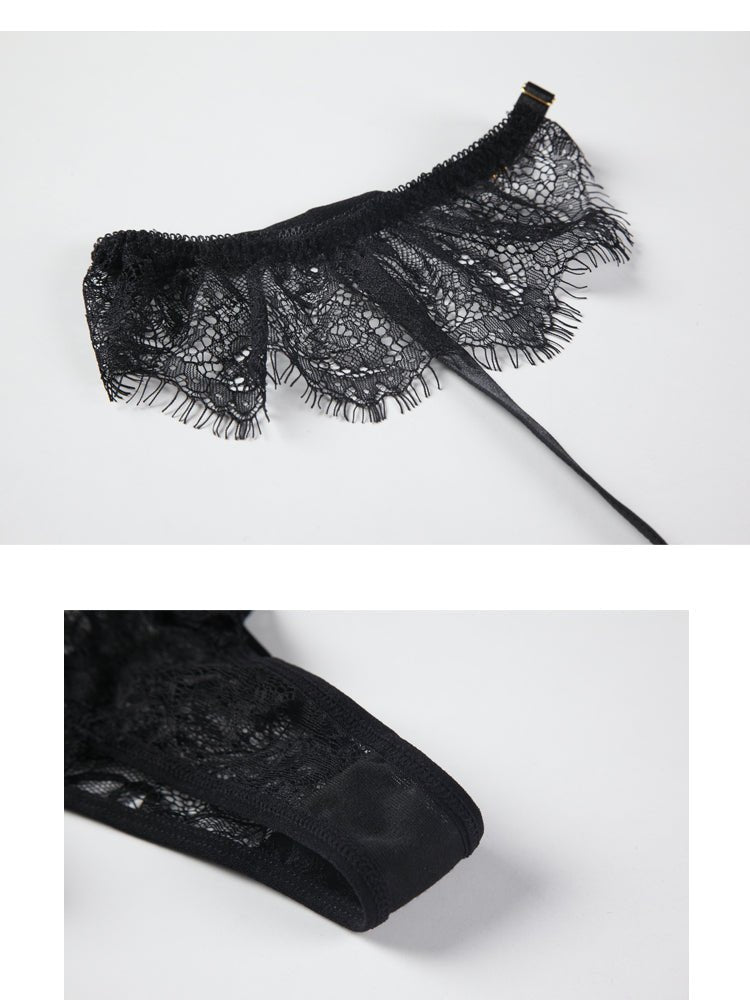 Nyx Premium Lace Bra Set (Black) - Lace Theories